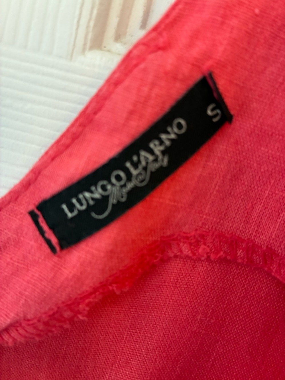 LUNGO L’ARNO Linen Jumpsuit Coral - Picture 3 of 7